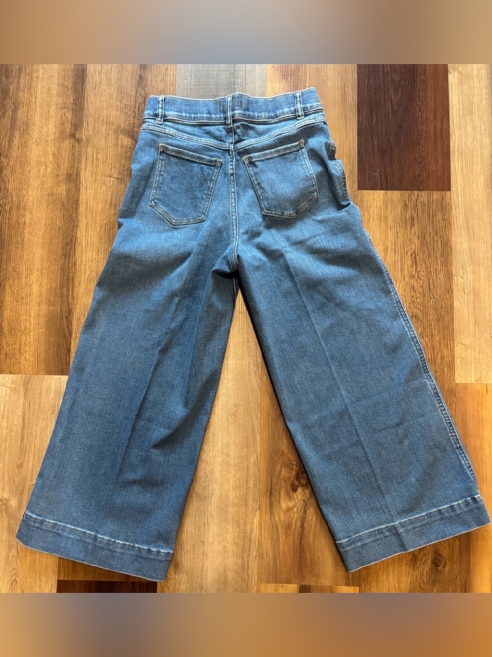 SPANX Men's Relaxed Wide-Leg Denim Jeans in Blue